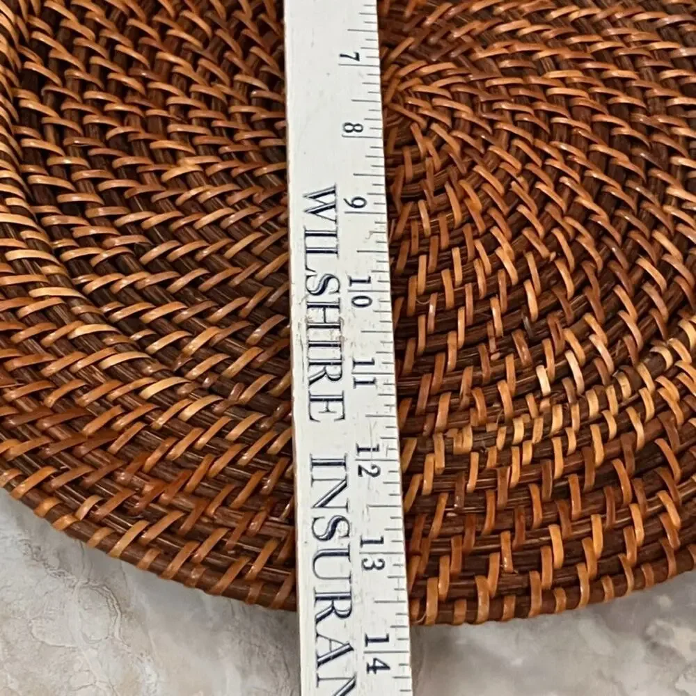 Wicker Rattan Charger Plates 13.5